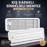 Karavanlar ve Yatlar Için Buzdolabı ve Akü Odası Havalandırma Menfezi / Kış Kapaklı / Sineklikli (Beyaz)