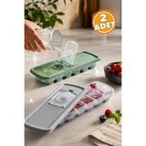 Karawent Home 2’li Şeffaf Kapaklı 12 Bölmeli Silikon Buzluk Kalıbı Seti Kolay Çıkarılabilir Pratik Buz Küpü Kabı Krw-23 - 2 adet - Turuncu - Yeşil - Sarı - Kırmızı