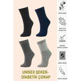 Karayel Çorap Kadın/erkek Bambu Soket Diyabetik Lastiksiz Şeker Çorabı Sıkmayan Çorap 4'lü Paket - 35 - 39 - Asorti