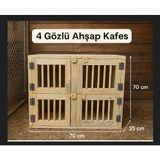 KARAYİĞİT AHŞAP MOBİLYA DEKORASYON 4 Gözlü Ahşap Kafes – Doğal Ahşap, El Yapımı