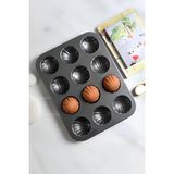 Karbon Çelik 12LI Istiridye Deniz Kabuğu Muffin Cupcake Kek Pişirme Kalıbı MT124 - 35 cm