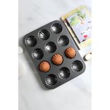 Karbon Çelik 12li İstiridye Deniz Kabuğu Muffin Cupcake Kek Pişirme Kalıbı mt124X