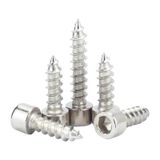 Karbon Çelik Altıgen Soket Kupası Kendinden Vuran Vida(Nickel Plated-20pcs,M2.6x16mm)