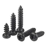 Karbon Çelik Yuvarlak Başlı Kendiliğinden Vuran Vidalar(M2x4mm) | Siyah M1.2-M4 3-30mm 20 adet Kullanım Senaryosu: Ağaç İşleme Projeleri