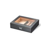 Karbon Fiber Siyah Camlı Kısa Humidor Puro Kutusu rc38