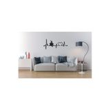 Karbonsoft Ahşap Mutfak Duvar Aksesuarı Kalp Ritmi Kahve Kalp Temalı MDF Duvar Dekoru Siyah 30 x 35 karbonNM251
