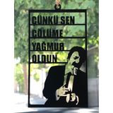 Karbonsoft Araba Süsü Ahşap Müslüm Gürses Dikiz Aynası Süsü Hediyelik Eşya Oto Aksesuar karbonNM89
