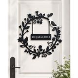 Karbonsoft Hoşgeldiniz Yazılı Kapı Duvar Ahşap Süsü 30 x 30 cm siyah 30 x 30 karbonNM260