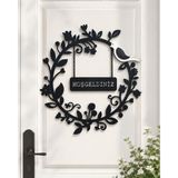 Karbonsoft Hoşgeldiniz Yazılı Kapı Duvar Ahşap Süsü 30 X 30 Cm