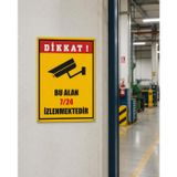 Karbonsoft İş Güvenliği Bu Bölge Kamera İle İzlenmektedir Levhası Beyaz 15 x 20 karbonNM2100