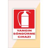 Karbonsoft İş Güvenliği Uyarı Levhası Yangın Söndürme Cihazı Beyaz 20 x 30 karbonNM2033