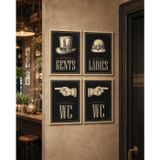 Karbonsoft İşyerleri, Ev ve Mekanlar İçin Gents,Ladies ve Wc Tabelası Beyaz 20 x 30 karbonNM2135