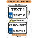 Karbonsoft Kişiye Özel Ahşap Dekor Plaka 25 x 15 cm Dacia 1.6 Araç Modeli İçin Aksesuar