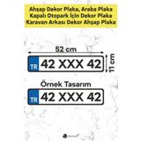 Karbonsoft Kişiye Özel Ahşap Dekor Plaka, Karavan Arkası, Otopark, Araba Plaka, Isimli Plaka, Aksesuar Plaka