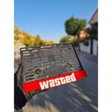 Karbonsoft Wasted Yazılı Pleksi Plakalık Audi 1.6 Uyumlu Standart Motor Plakası Boyutunda