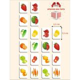Karbonsoft Zeka Kartları Ahşap Eğitici Hafıza Eşleştirme Oyunu Sevimli Meyveler Oyuncak ( 5,5 x 7,5 Cm)