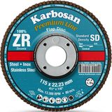 Karbosan 115X22.23 Zirkonyum (Zr) Flap Disk 80 Kum (10 Adet)