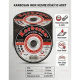 Karbosan 125X1.0 Inox Paslanmaz Ince Kesme Diski Spiral Taşı 10 Adet