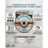Karbosan Çapak Alma Taşı Metal Taşlama Diski 115X6.4 mm Avuç Içi Spiral Çapak Alma Taşı 10 Adet - Beyaz