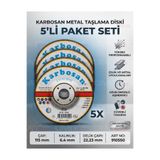 Karbosan Çapak Alma Taşı Metal Taşlama Diski 115X6.4 mm Avuç Içi Spiral Çapak Alma Taşı 5 Adet