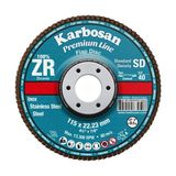 Karbosan Flap Disk Zımpara Zr 115/60 mm Kum (983460) (10 Adet) - Beyaz