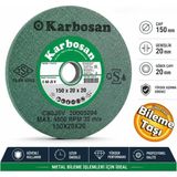 Karbosan KB150 Zımpara Makinesi Taşı 150X20X20 mm Taşlama Bileme Aşındırma Diski 150 mm