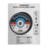 Karbosan Metal Demir Kesme Diski 180X3.0 mm Büyük Spiral Taşı 5 Adet
