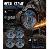 Karbosan Metal Kesme Taşı 115x3.0x22.23 mm 4’lü Set Spiral Kesme Diski