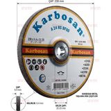 Karbosan Metal Taşlama Diski 230X6.4 mm Büyük Spiral Çapak Alma Taşı