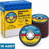 Karbosan Premium Line Alüminyum Oksit Flap Disk Zımpara 115X22,23 mm | Metal ve Çelik | 40 | 60 | 80 Kum | 10 Adet - P40