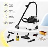 Karcher - 1200W 8l Kompakt Profesyonel - Hali Koltuk Yikama Makinesi - Puzzi 8/1 C - Beyaz - Siyah