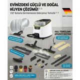 Karcher Buharlı Mop ve Temizlik Makinesi 4 Bar Yoğun Buhar Gücü Evcil Hayvan Dostu Kimyasalsız Yüzey Temizleyici Fayans Derz Temizleme Makinesi Sc 5 Deluxe Signature Line Set - Beyaz