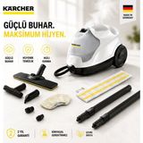 Karcher Buharlı Temizleyici Yer Silme Mop Makinesi Yüksek Basınçlı Buharlı Vileda Dezenfektan Fayans Derz Temizleme Makinası Çift Tanklı Sc 4 Easyfix - Beyaz