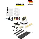Karcher Cam ve Sert Zemin Etkili Buharlı Temizlik Makinesi ve Temizlik Seti Virüs ve Bakterı ÖLDÜRÜR + Tüy&Tiftik toplama Makinesi - Beyaz