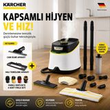 Karcher Çok Amaçlı Buharlı Temizlik Makinesi 1900W Ev Tipi Yüksek Basınçlı Buharlı Mop Fayans Parke ve Derz Temizleyici Kesintisiz Yoğun Buhar Gücü Dayanıklı Sc 3 Deluxe Seti - Beyaz