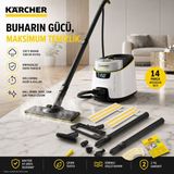 Karcher Kimyasalsız Hijyen Buharlı Temizlik Makinesi 4.0 Bar Çıkarılabilir Tanklı Mop Fayans Derz Parke Zemin Yüzey Temizleyici Sc 5 Deluxe Signature Line - Beyaz