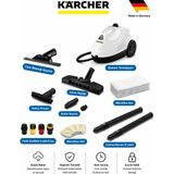 Karcher Kst 2 Lite Set 1500W 3.2 Bar Yüksek Basınçlı Buharlı Temizlik Makinesi + Mikrofiber Bez Seti - Beyaz Ev ve Ofis Tipi Hijyenik Zemin Temizleyici - Kimyasalsız %99.99 Bakteri Öldürücü Etkili
