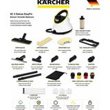 Karcher Mutfak Banyo ve Sert Zeminler Için Kolay Temizlik Sc 3 Deluxe Buharlı Temizlik Makinesi,ocaklar, Davlumbazlar ve Derzle Için Çeşitli Aksesuarlar Yer Alır.