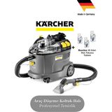 Karcher Puzzi 8/1 Profesyonel Halı Koltuk Döşeme Yıkama Makinesi 1200W 8l, Profesyonel Ev Temizliği + 48 Adet Temizlik Tableti - Antrasit