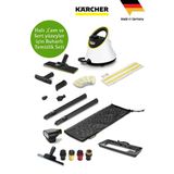 Karcher Sc 2 Deluxe Easyfix Buharlı Temizlik Makinesi 1500W 3.2 Bar Full Set Cam Başlığı Halı Sert Zemin Kimyasalsız Hijyenik Hızlı Isınan Profesyonel Ev Tipi Buhar Temizleyici Seti Almanya Üretimi