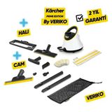 Karcher Sc 2 Deluxe Plus Easyfix Buharlı Temizlik Makinesi 1500W 3.2 Bar Cam Halı Başlığı Sert Zemin Kimyasalsız Hijyenik Hızlı Isınan Profesyonel Ev Tipi Yüksek Basınçlı Buhar Cihazı 2 Yıl Garanti