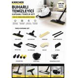 Karcher Sc 2 Easyfix Profesyonel Set 1500W 3.2 Bar Buharlı Temizlik Makinesi - Zemin ve Yüzey Temizliği Için Tam Set - Ergonomik Easyfix Zemin Başlıklı Buharlı Temizleyici