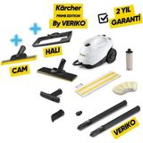 Karcher Sc 3 Easyfix 1900 W Güçlü Buharlı Temizlik Makinesi Cam ve Halı Başlığı ile Beyaz