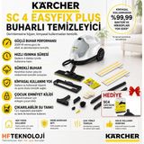 Karcher Sc 4 Plus Buharlı Temizlik Makinesi + Uyumlu Cam Silme Aparatı Hediye - Beyaz - Gri