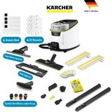 Karcher Sc 5 Deluxe Signature Line Plus Set 2200W 4 Bar Profesyonel Buharlı Temizlik Makinesi - Vapohydro Fonksiyonlu Sıcak Su Püskürtme Özelliği - Çıkarılabilir Su Tankı ve LED Ekranlı Teknolojisi - Beyaz