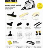 Karcher Sc 5 Easyfix Iron Full Pack Temizlik Sınıfının En Güçlü Buharlı Temizleyicisi-Sertleşmiş Kurumuş Kirleri, Buhar Gücüyle Kolayca Söker