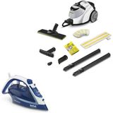 Karcher Sc 5 Easyfix Iron Plug Buharlı Temizlik Makinesi 2200W 4.2 Bar Tefal Fv5770 Buharlı Ütü Hediyeli Cam Halı Sert Zemin Kimyasalsız Hijyenik Profesyonel Ev Tipi Buhar Seti Resmi Garantili