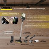 Karcher Vc 7 Cordless Yourmax Elektrikli Dik Süpürge - Beyaz - Siyah