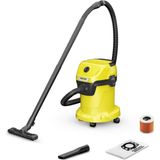 Karcher WD 3 C Islak Kuru Süpürge 17 L Sarı Renk Güçlü 1000 W Enerji Verimliliği