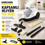Karcher Yüksek Performanslı Buharlı Temizlik Makinesi 3.5 Bar Kimyasalsız Hijyen Mop Fayans Parke Derz Zemin Banyo Mutfak Temizleyici Seti Sc 4 Easyfix - Beyaz